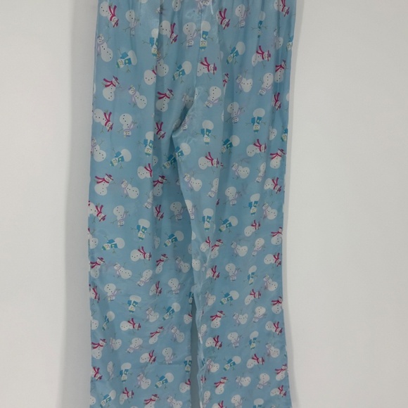 VTG. Limited Too Girls Sz 14 (L) Snowman Print Pajamas Lounge Sleep Pants 2931 - Picture 5 of 6